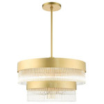 Livex Lighting - Livex Lighting 49825-33 Norwich - Seven Light Chandelier - No. of Rods: 3  Canopy IncludedNorwich Seven Light  Soft Gold Soft Gold UL: Suitable for damp locations Energy Star Qualified: n/a ADA Certified: n/a  *Number of Lights: Lamp: 6-*Wattage:60w Candelabra Base bulb(s) *Bulb Included:No *Bulb Type:Candelabra Base *Finish Type:Soft Gold