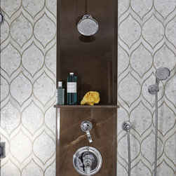 Marble Slab Caf&eacute; Bruno Brown 18" x 18" - Wall And Floor Tile