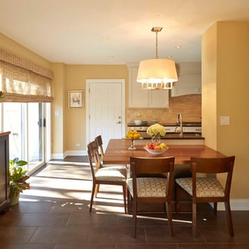 White Kitchen with Decorative Hood in Highland Park