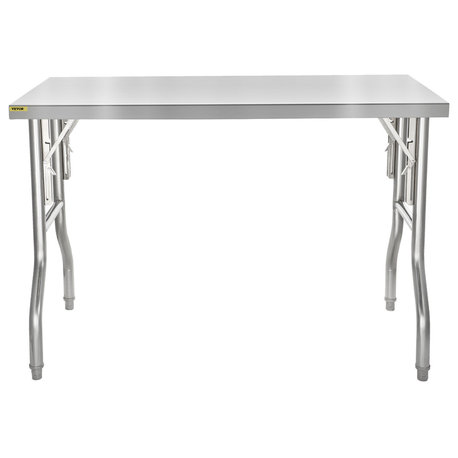 VEVOR Commercial Worktable Workstation Folding Commercial Prep Table 48 x 30 In