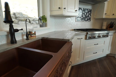 Arts and crafts kitchen photo in Salt Lake City