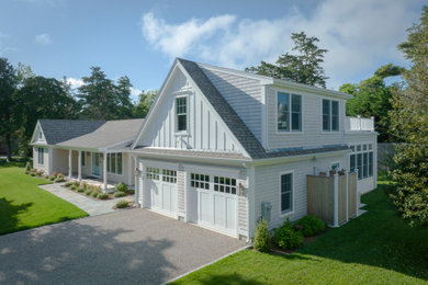 Inspiration for a mid-sized coastal garage remodel in Boston