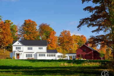 Inspiration for a timeless exterior home remodel in Boston