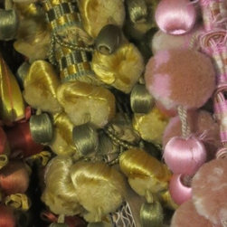 Antique French  passementerie trims in silk and wool  by Claudia Barber - Fabric