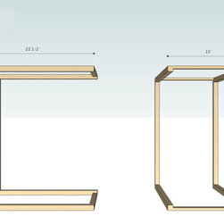 Metaphor | C-Table Steel Frame (Drawing) - Tv Trays