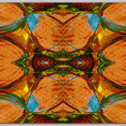 Hosta Leaves in Orange - Artwork