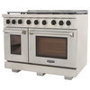 Professional 48" Double Oven Range, Grill/Griddle, Tuxedo Black, Natural Gas