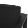 GDF Studio Navan Outdoor 4 Seater Aluminum Chat Set, Silver/Dark Gray Cushions