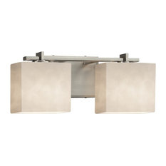 Clouds Era 2-Light Bath Bar, Rectangle, Nickel, Clouds