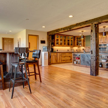 Custom kitchen with post and beams