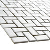 Spiral Matte White w/ Glossy White Dot Porcelain Floor and Wall Tile