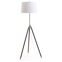 Tripod 1 Light Floor Lamp in Satin Nickel