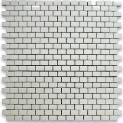 Stone Center Online - Thassos White 5/8 x 3/4 Mini Brick Mosaic Tile Polished - Marble from Greece - Tile