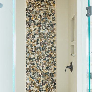 Rustic Master Bathroom with Earth Tones