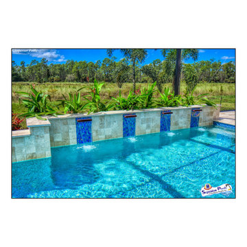 (Hnat) Collier County, Florida. Superior Pools Custom Luxury Swimming Pool Build