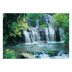 American Wallpaper & Design - Waterfall Mural Wallpaper - Wall Decals