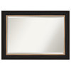 Vogue Black Beveled Bathroom Wall Mirror - 42.5 x 30.5 in.