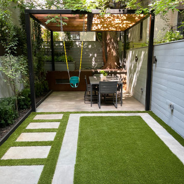 Kid friendly narrow garden