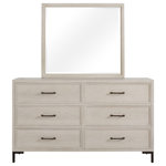 Alpine Furniture - Bradley Mirror - Complete your Bradley dresser with the matching Bradley Mirror – the perfect finishing touch for your bedroom sanctuary. Crafted to seamlessly attach to the corresponding dresser (not included), this mirror enhances the visual appeal of your space while providing a practical reflection for your daily routines. Elevate your bedroom decor with the Bradley Mirror, a harmonious addition that combines style and functionality.