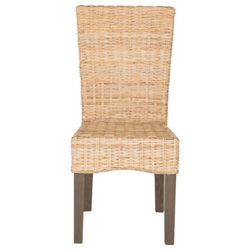 Ticoli 19 " Wicker Dining Chair, Set of 2, Natural