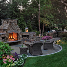 outdoor fireplace/patios