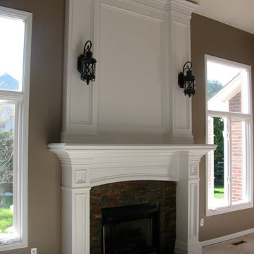 2 story fireplace