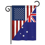 Breeze Decor - US Australia Friendship Flags of the World, Garden Flag - US Friendship Garden Flag