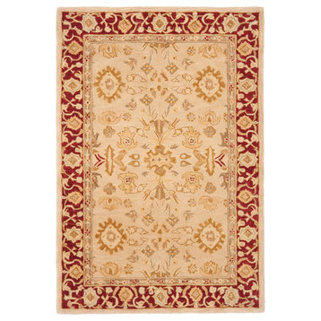 Safavieh Anatolia Collection AN551 Rug, Ivory/Red, 4'x6'