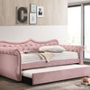 Acme Adkins Daybed and Trundle Pink Velvet