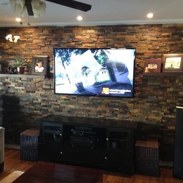 Interior Ledger Stone Wall Application