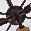 6- Light Wood and Oil Rubbed Bronze Sputnik Pendant