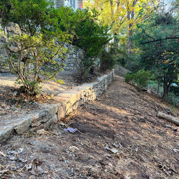 Dry Stack Field Stone Retaining Walls in Sligo Creek Park, Silver Spring MD