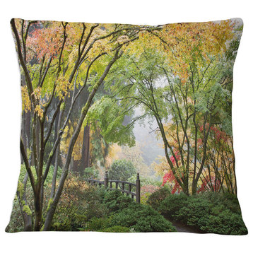 Maple Tree Canopy by Bridge Photography Throw Pillow, 18"x18"
