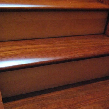 Brazilian Cherry tread with Maple riser