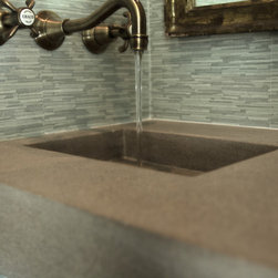Limestone Countertops and Custom Sinks - Bathroom Sinks