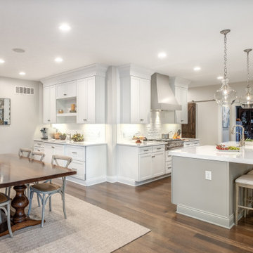White Open Gourmet Kitchen, Dining & Buffet
