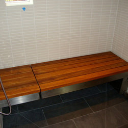 Teak Mobile Shower Bench - Shower Benches & Seats