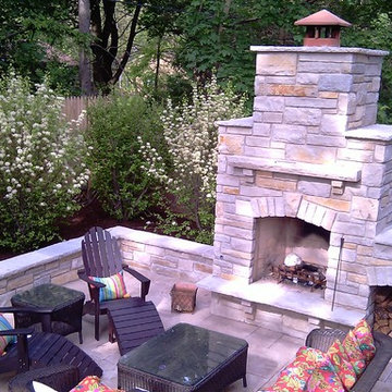 Fireplace, Built-In-Grill with Bar