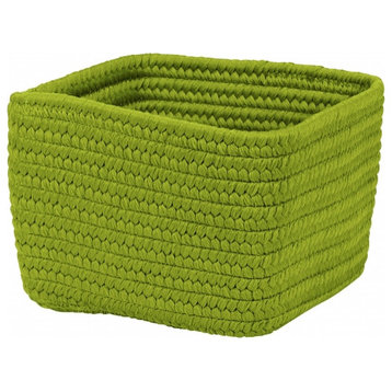 Colonial Mills Basket Braided Craft Basket Bright Green Rectangle