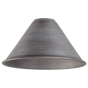Elk Lighting Cast Iron Pipe Optional Cone Shade, Weathered Zinc