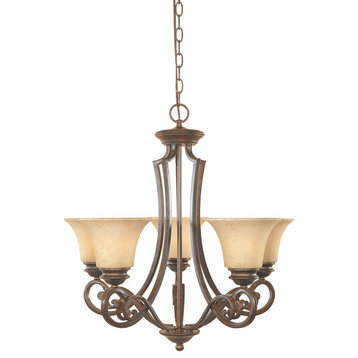 Mendocino 5-Light Chandelier, Forged Sienna