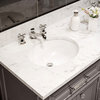 Derby Cashmere Bathroom Vanity, 72" Wide, Two Mirrors, No Faucet