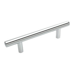 Cosmas - Cosmas 305-96CH Polished Chrome 3-3/4&rdquo; CTC (96mm) Euro Bar Pull [5-PACK] - Cabinet And Drawer Handle Pulls