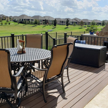 ROUND ROCK TX DECK WITH PERGOLA, KITCHEN AND OUTDOOR FIREPLACE