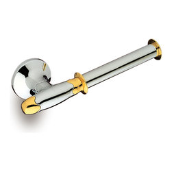 Secret Bath. Toilet paper holder without lid. Chroe-gold. Filigrana collection - Toilet Paper Holders
