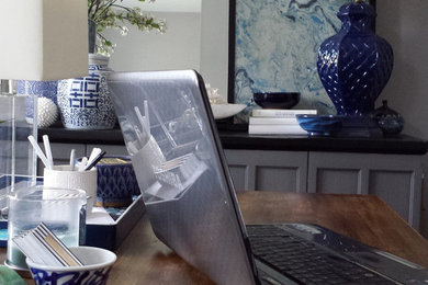 Home office - transitional home office idea in Charlotte