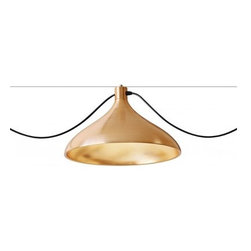 Pablo Brass Swell String Single Wide Pendant Light - Pendant Lighting