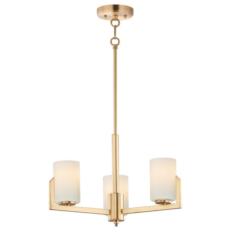 Maxim 21285SW Dart 3 Light 22"W Chandelier - Satin Brass