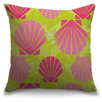 "Neon Sea Shells" Pillow 20"x20"