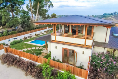 Arts and crafts exterior home photo in San Diego